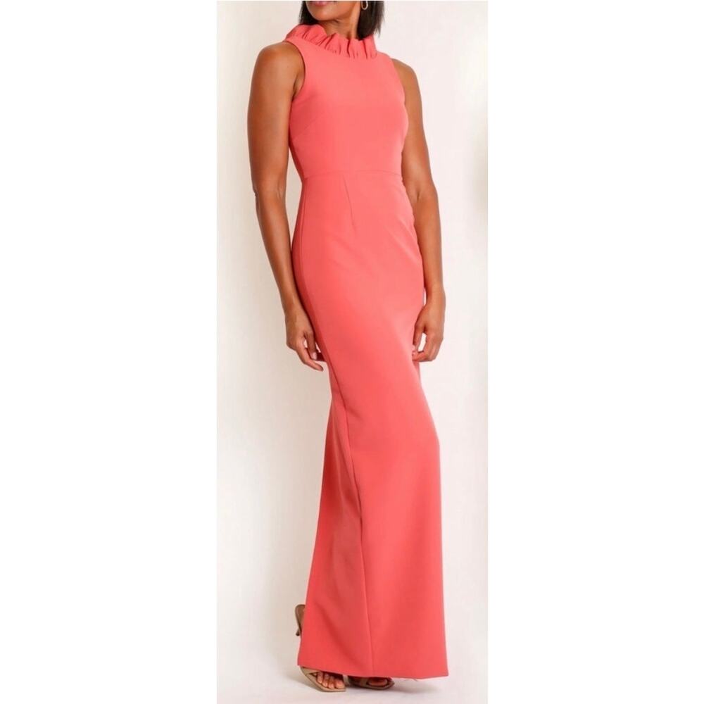 Camilyn Beth Alexandria Ruffle column gown in salmon WOMENS 6
